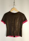 Blusa Carmim couro