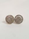 Brinco Priya Pizza Média ouro branco 18K