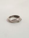 Anel Pisom ouro branco 18K
