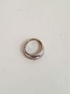 Anel Pisom ouro branco 18K