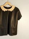 Blusa Juliana Sanmartin couro