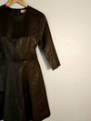 Vestido Carina Duek couro