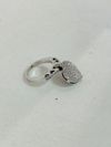 Anel Clarice Sukiennik ouro branco 18K