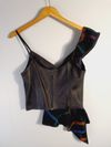 Blusa Juliana Sanmartin couro