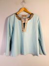 Blusa Juliana Sanmartin couro