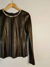 Blusa Tassia Ely couro