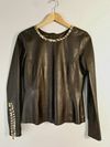 Blusa Tassia Ely couro