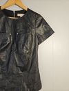 Blusa Michael Kors Couro