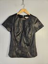 Blusa Michael Kors Couro