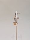 Brincos Vivara ouro branco 18K