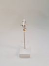 Brincos Vivara ouro branco 18K