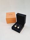 Brincos Vivara ouro branco 18K