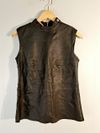 Blusa Juliana Sanmartin couro
