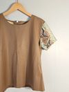 Blusa Juliana Sanmartin couro