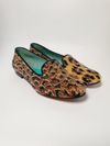 Loafer Blue Bird Velvet Leopardo