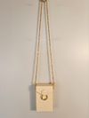 Bolsa JW PEI Lola Gradient Chain Phone Case Ivory Croc