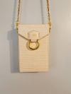 Bolsa JW PEI Lola Gradient Chain Phone Case Ivory Croc