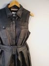 Vestido Juliana Sanmartin couro