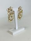 Brinco Flores ouro amarelo 18K