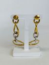 Brinco Ouro Amarelo e Branco