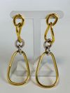 Brinco Ouro Amarelo e Branco