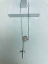 Pulseira Rosário Ouro Branco e Brilhantes