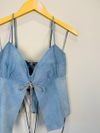 Blusa Juliana Sanmartin couro