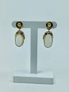 Brinco Ouro Amarelo Diamante, Água Marinha, Rubi e Turmalina Rosa