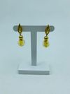 Brinco Ouro Amarelo e Quartzo Rutilado