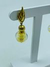 Brinco Ouro Amarelo e Quartzo Rutilado