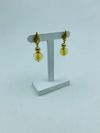 Brinco Ouro Amarelo e Quartzo Rutilado