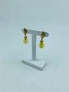 Brinco Ouro Amarelo e Quartzo Rutilado