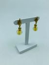 Brinco Ouro Amarelo e Quartzo Rutilado