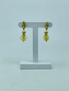 Brinco Ouro Amarelo e Quartzo Rutilado