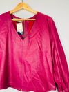 Blusa Juliana Sanmartin couro
