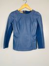 Blusa Juliana Sanmartin couro