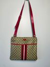 Bolsa Gucci Flat Messenger Web Monogram