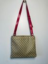 Bolsa Gucci Flat Messenger Web Monogram