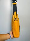 Bolsa Coach Charles Tangerine Leather Camera Bag with NY