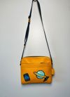 Bolsa Coach Charles Tangerine Leather Camera Bag with NY