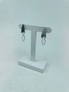 Brinco Antonio Bernando ouro branco 18K