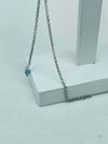 Brinco Ouro Branco, Diamantes, Topázio Azul e Pérola