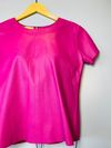 Blusa Juliana Sanmartin couro