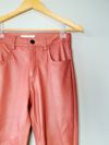 Calça Rosa Chá couro