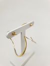 Argola Ouro Amarelo e Diamantes