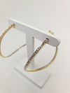 Argola Ouro Amarelo e Diamantes
