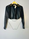 Camisa Juliana Sanmartin couro