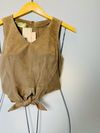 Blusa Juliana Sanmartin couro