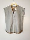 Blusa Juliana Sanmartin couro