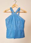 Blusa Patricia Motta couro